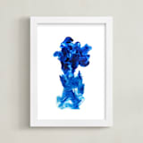 "Taihu stone" - Art Print in lapis lazuli by Yuke Li - Framed