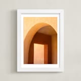 "Day to Day 1" - Art Print in Warm Peachy Yellow by Lisa Sundin - Framed