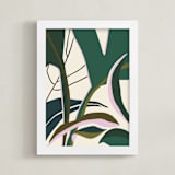 "Botanic" - Art Print in emerald by Anastasia Makarova - Framed