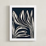 "Navy Botanical #1" - Art Print in Midnight by ALICIA BOCK - Framed