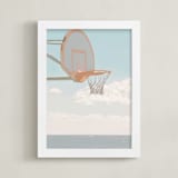 "Hit Me With Your Best Shot" - Art Print in Beachy Blue by Summer Strauch - Framed