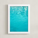 "Reset I" - Art Print in Aqua Blue by Irene Suchocki - Framed