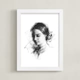 "Rebecca" - Art Print in Black & White by Jess Blazejewski - Framed
