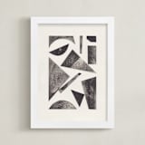 "Paper Geometry II" - Art Print in Charcoal Grey by Alisa Galitsyna - Framed