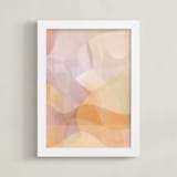 "Soft Contours" - Art Print in Blush by Dawn Smith - Framed