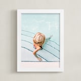 "floppy hat" - Art Print in Poolside Blue by Alicia Abla - Framed