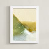 "Golden Whispers" - Art Print in Ochre by Arohika Verma - Framed