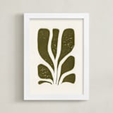 "Growth II" - Art Print in Olive Green by Alisa Galitsyna - Framed