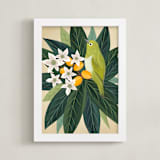 "Loquat" - Art Print in Chartreuse by Jessie Burch - Framed