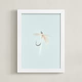 "Soft Hackle" - Art Print in Freshwater Blue by Andrew McClintock - Framed