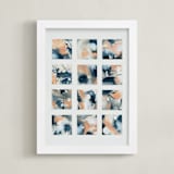 "Sunsets" - Art Print in Indigo by LeAnne Roberts - Framed