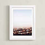 "Warm Evening II" - Art Print in City Sky by Caroline Mint - Framed