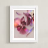 "Pair of Orchids" - Art Print in Mauve by Karen Kardatzke - Framed