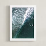 "Ride I" - Art Print in Teal by Shari Margolin - Framed