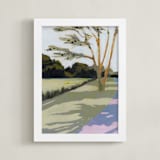 "Shadow Path" - Art Print in Green by Lottie Aldarwish - Framed
