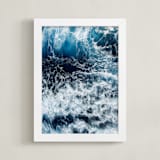 "Rolling Out I" - Art Print in Ultramarine by Carole Crohan - CaroleeXpressions - Framed