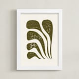 "Growth I" - Art Print in Olive Green by Alisa Galitsyna - Framed