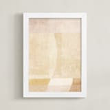 "Shades of neutral." - Art Print in calming beige by Dawn Smith - Framed