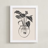 "Betta Fish" - Art Print in Black by Stefanie Lane - Framed