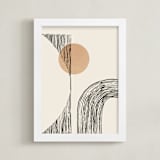 "Sunset getaway" - Art Print in Ecru by Creo Study - Framed