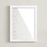 "Urban Alabaster" - Art Print in Stone White by Tania Medeiros - Framed