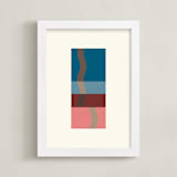 "Rise 1" - Art Print in Peach by Baumbirdy - Framed