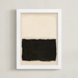 "Good Morning. Good Night." - Art Print in Tan by Dawn Smith - Framed