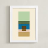 "Horizon" - Art Print in Moss by Baumbirdy - Framed
