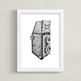 "Camera Illustration" - Art Print in Midnight by Nicole Winn - Framed
