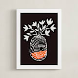 "Petiole" - Art Print in Nectarine by Marabou Design - Framed