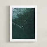 "Ride II" - Art Print in Teal by Shari Margolin - Framed