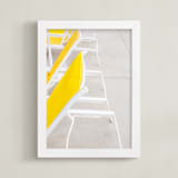 "Reset II" - Art Print in Sunshine Yellow by Irene Suchocki - Framed