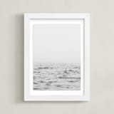 "Solitude In Fog I" - Art Print in Grey Sea by Jennifer Morrow - Framed