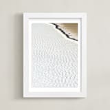 "Negative Space: Shoreline I" - Art Print in Ivory Desert by Jessica C Nugent - Framed