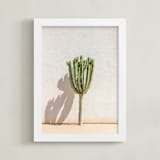 "Lone Cactus" - Art Print in Desert by Olivia Kanaley Inman - Framed