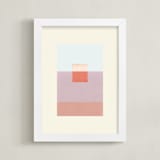 "Pastel Shade" - Art Print in Cloud by Baumbirdy - Framed