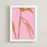 "Flower Shapes 2" - Art Print in Pink by Alicia Schultz - Framed