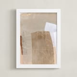 "Paper Plane IV" - Art Print in Rose by Jennifer Daily - Framed