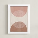 "Baked Earth Shapes" - Art Print in Baked Earth by Emanuela Carratoni - Framed