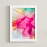 "A Floral Dream II" - Art Print in Fuchsia by Karen Kardatzke - Framed