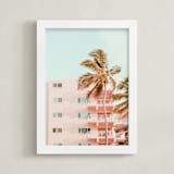 "Pastel Holidays" - Art Print in Peach Pearl by Rega - Framed