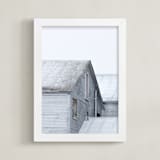 "Nordic Frost" - Art Print in Nordic Blue by Lisa Sundin - Framed