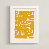 "Floor Plan" - Art Print in Honey by Beth Vassalo - Framed