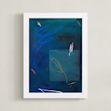 "BAIT & SWITCH" - Art Print in Lapis Lazuli by Keren Toledano - Framed