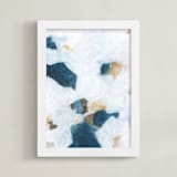 "Betwixt & Between II" - Art Print in Dark Blue by M Gloria Hunter - Framed