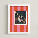 "Striped Mat: Framed Photo" - Framed Photo in Blood Orange by Cindy Reynolds - Framed
