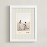 "Luxe Stripes: Portrait" - Framed Photo in Azure by Creo Study - Framed