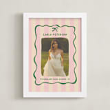 "Whimsical Stripes: Portrait Framed Photo" - Framed Photo in Raspberry Matcha by Vera Lim - Framed