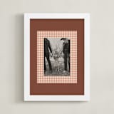 "Gingham: Portrait" - Framed Photo in Brick by Kelly Watkins - Framed