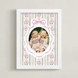 "Holiday Ribbon: Portrait Framed Photo" - Framed Photo in Peony by Jackie Crawford - Framed